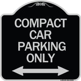 Compact Car Parking Only (With Bidirectional Arrow)