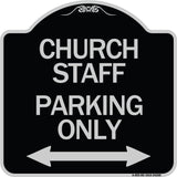 Church Staff Parking Only (With Bidirectional Arrow)