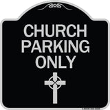 Church Parking Only (Cross Symbol)