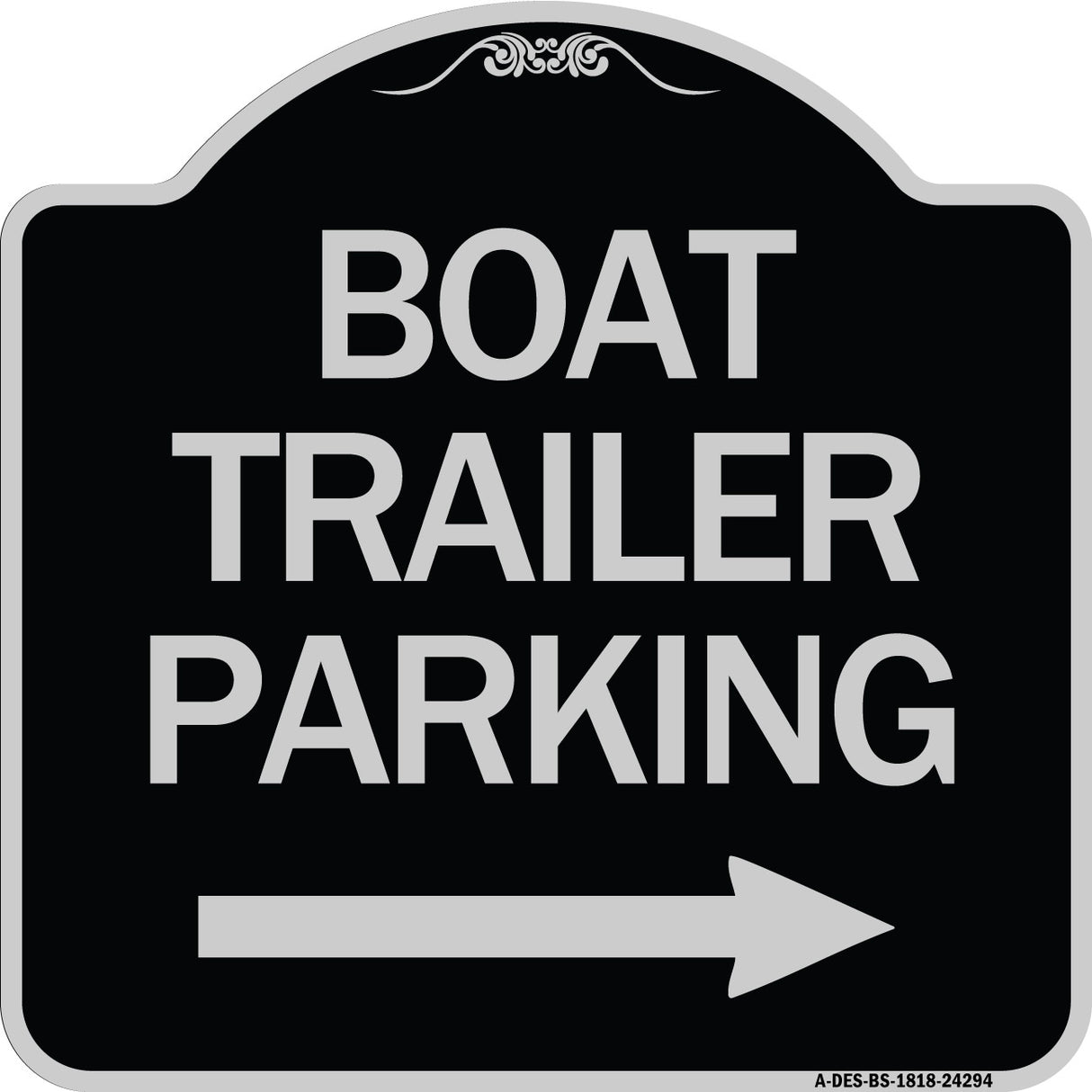 Boat Trailer Parking (With Right Arrow Symbol)