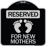 Blue Reserved Parking for New Mothers