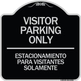 Bilingual Reserved Parking Sign Visitor Parking Only - Estacionamiento Para Visitantes Solamente
