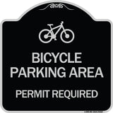 Bicycle Parking Area - Permit Required with Graphic