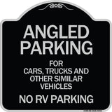 Angled Parking for Cars Trucks and Similar Vehicles - No RV Parking