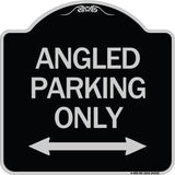 Angle Parking Only (With Bidirectional Arrow)