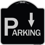 Parking with Arrow Pointing Down