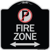 (No Parking Symbol and Arrow Pointing Left and Right)