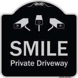 Smile Private Driveway With Video Surveillance Camera Graphics
