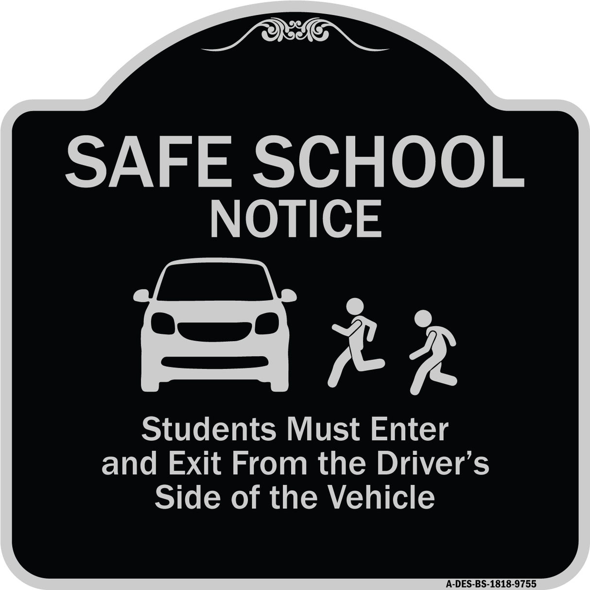 Safe School Notice Students Must Enter And Exit From Driver Side Of The Vehicle