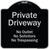 Private Driveway No Outlet Solicitors Or Trespassing