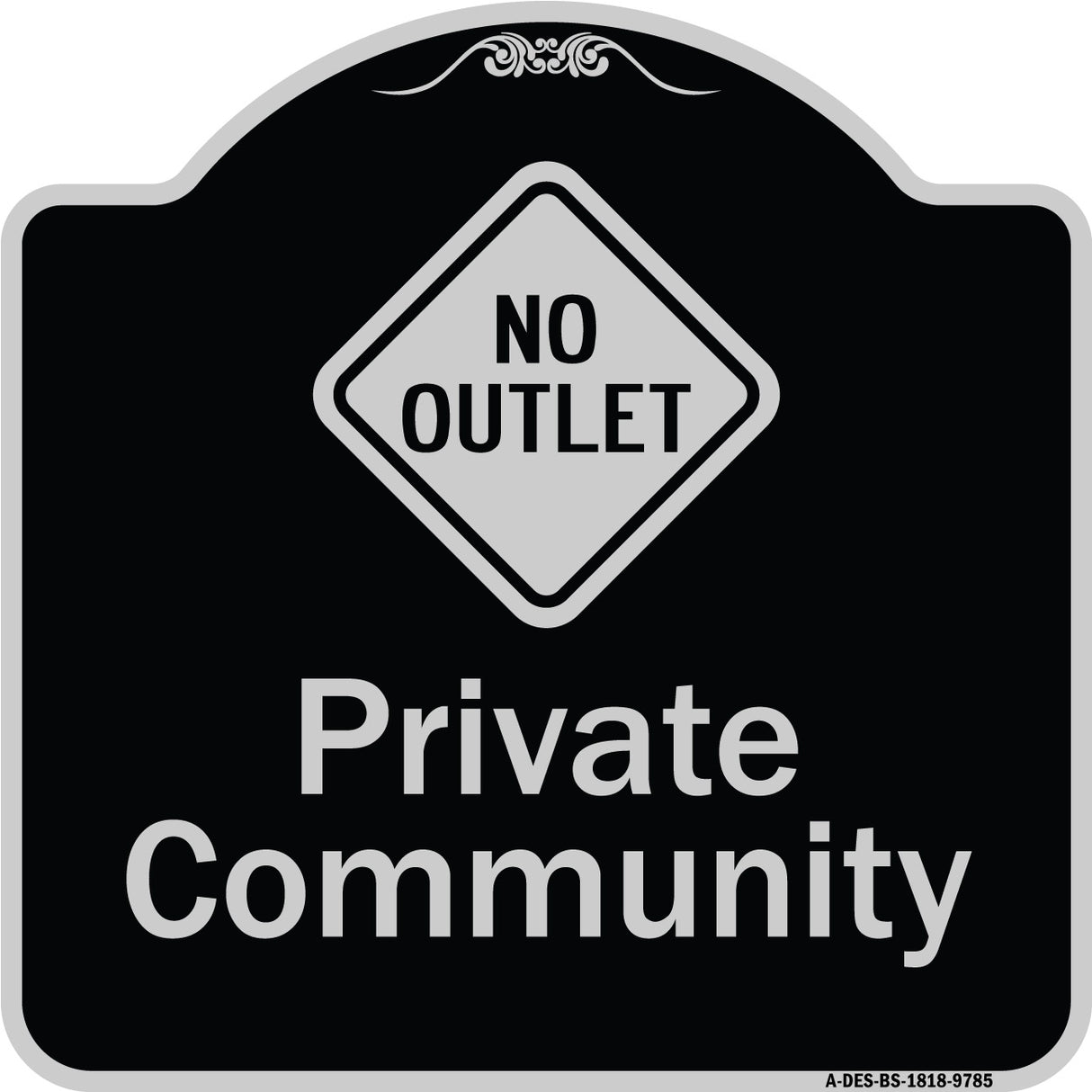 Private Community With No Outlet Symbol