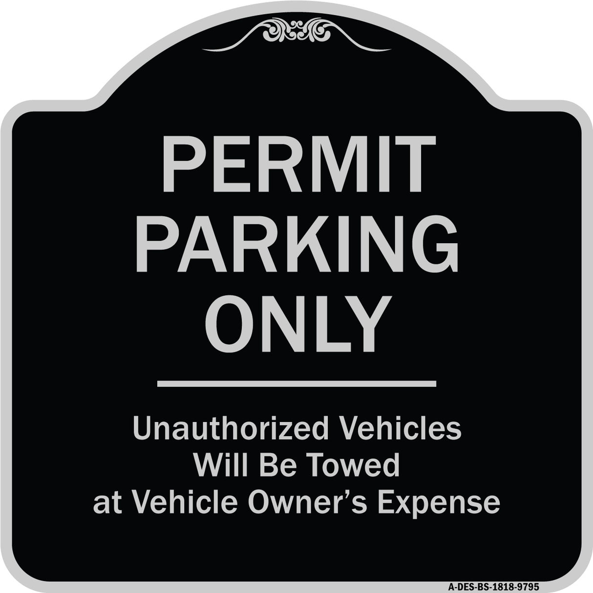 Permit Parking Only Unauthorized Vehicles