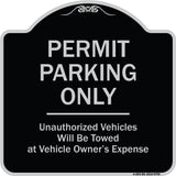 Permit Parking Only Unauthorized Vehicles