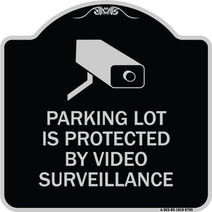 Parking Lot Is Protected By Video Surveillance With Graphic