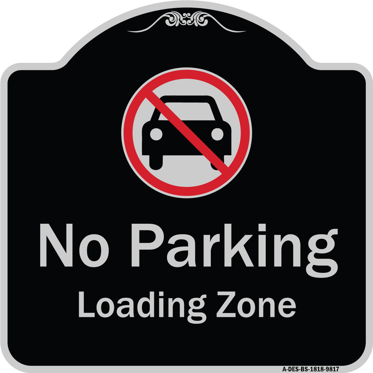 No Parking, Loading Zone With No Car Symbol