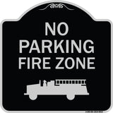 No Parking, Fire Zone With Graphic