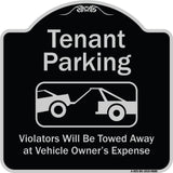 Tenant Parking, Violators Towed Away With Graphic
