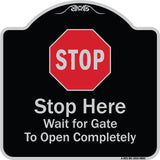 Stop, Wait For Gate To Open Completely With Symbol
