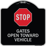 Stop, Gates Open Toward Vehicle