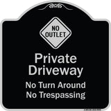 No Turn Around Or Trespassing With No Outlet Symbol