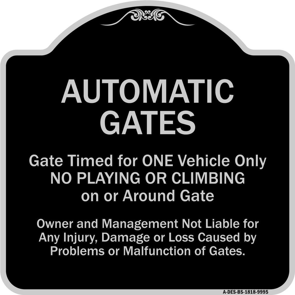 Automatic Gates, Gate Timed For One Vehicle Only