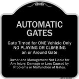 Automatic Gates, Gate Timed For One Vehicle Only