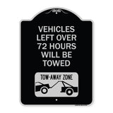 Vehicles Left Over 72 Hours Will Be Towed Tow-Away Zone (With Car Tow Graphic)