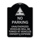 Unauthorized Vehicles Towed at Owner Expense with Graphic