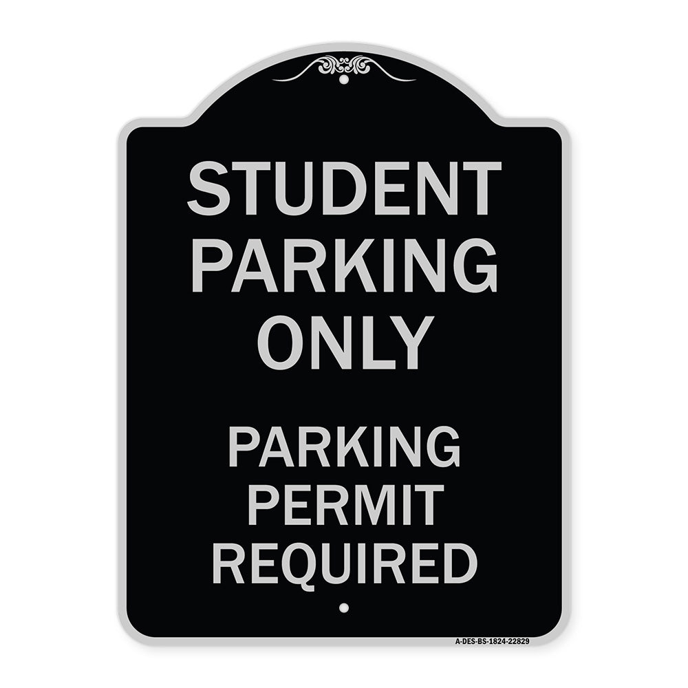Student Parking Only Parking Permit Required