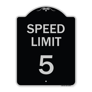 Speed Regulation Sign Speed Limit 5 Mph