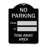 No Parking From - to with Blank Space