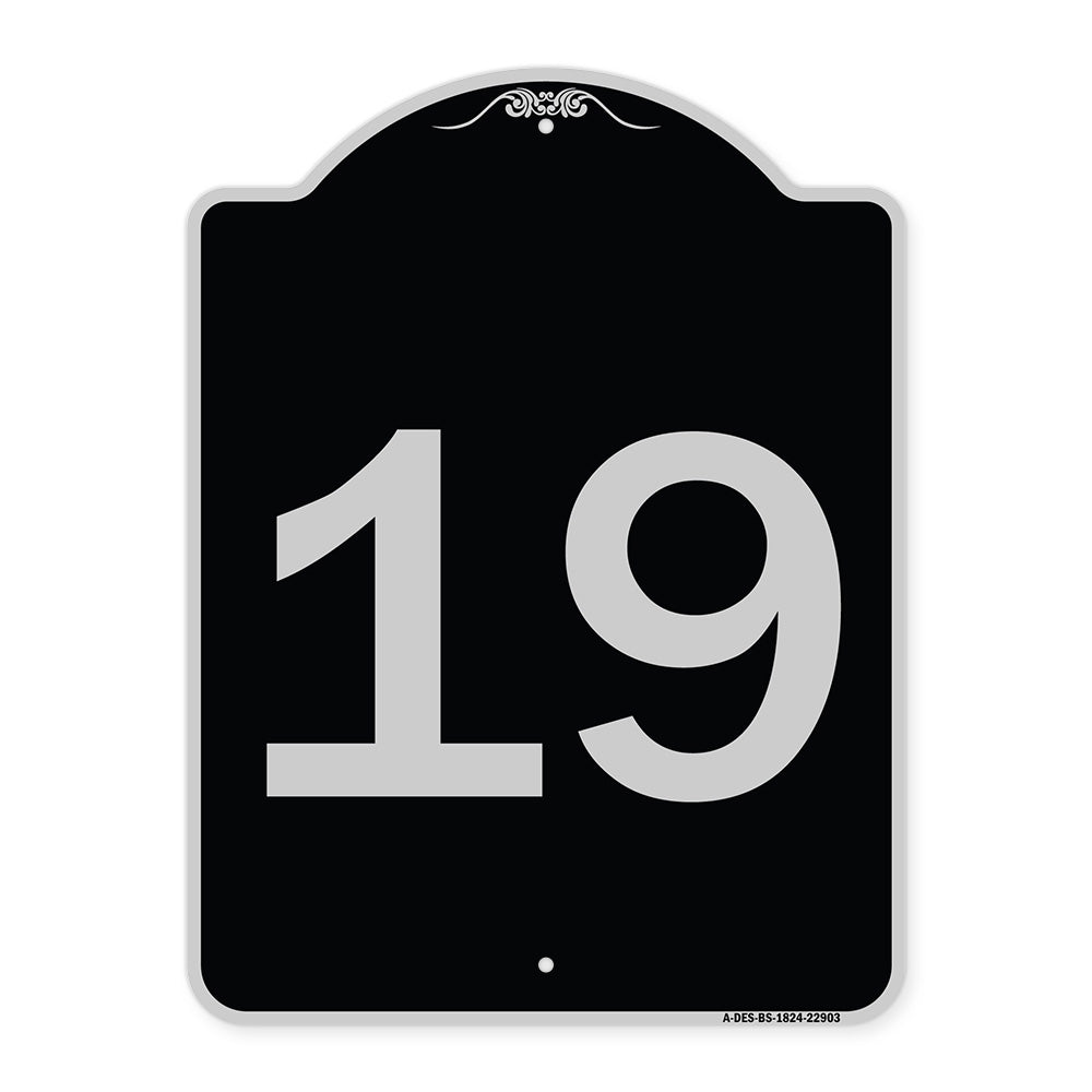 Sign with Number '19