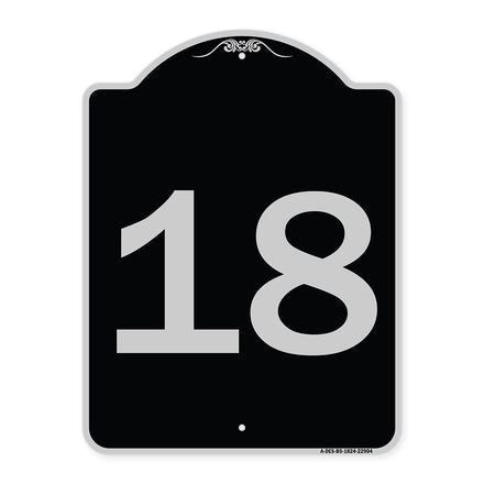 Sign with Number '18