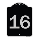 Sign with Number '16