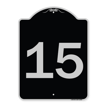 Sign with Number '15