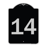 Sign with Number '14