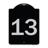 Sign with Number '13
