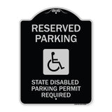 Reserved Parking State Disabled Parking Permit Required (Handicapped Symbol)