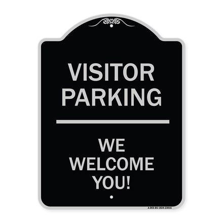 Reserved Parking Sign Visitor Parking We Welcome You!