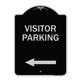 Reserved Parking Sign Visitor Parking (Arrow Pointing Left)