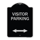 Reserved Parking Sign Visitor Parking (Arrow Pointing Left and Right)