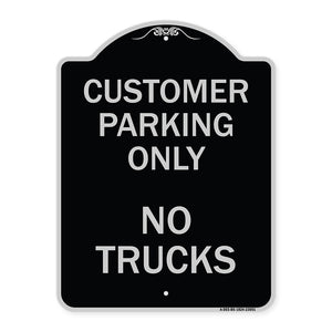 Reserved Parking Sign Customer Parking Only No Trucks