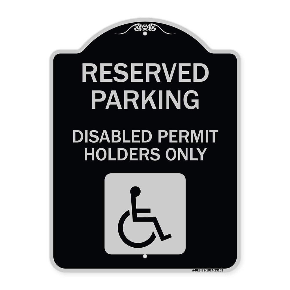 Reserved Parking - Disabled Permit Holders Only (With Updated Access Symbol)