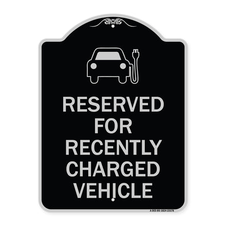 Reserved for Recently Charged Vehicle with Graphic