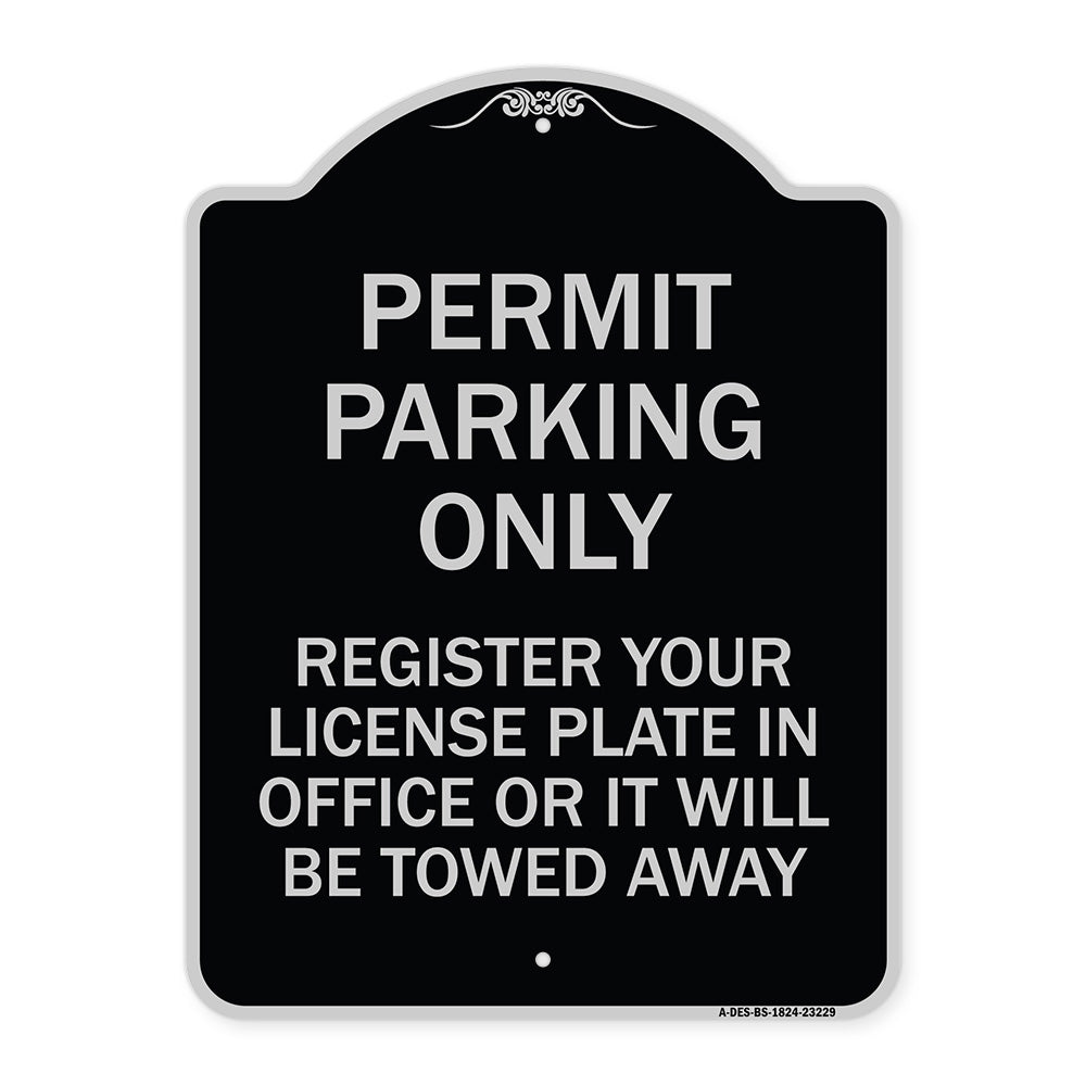 Register Your License Plate in Office or It Will Be Towed Away