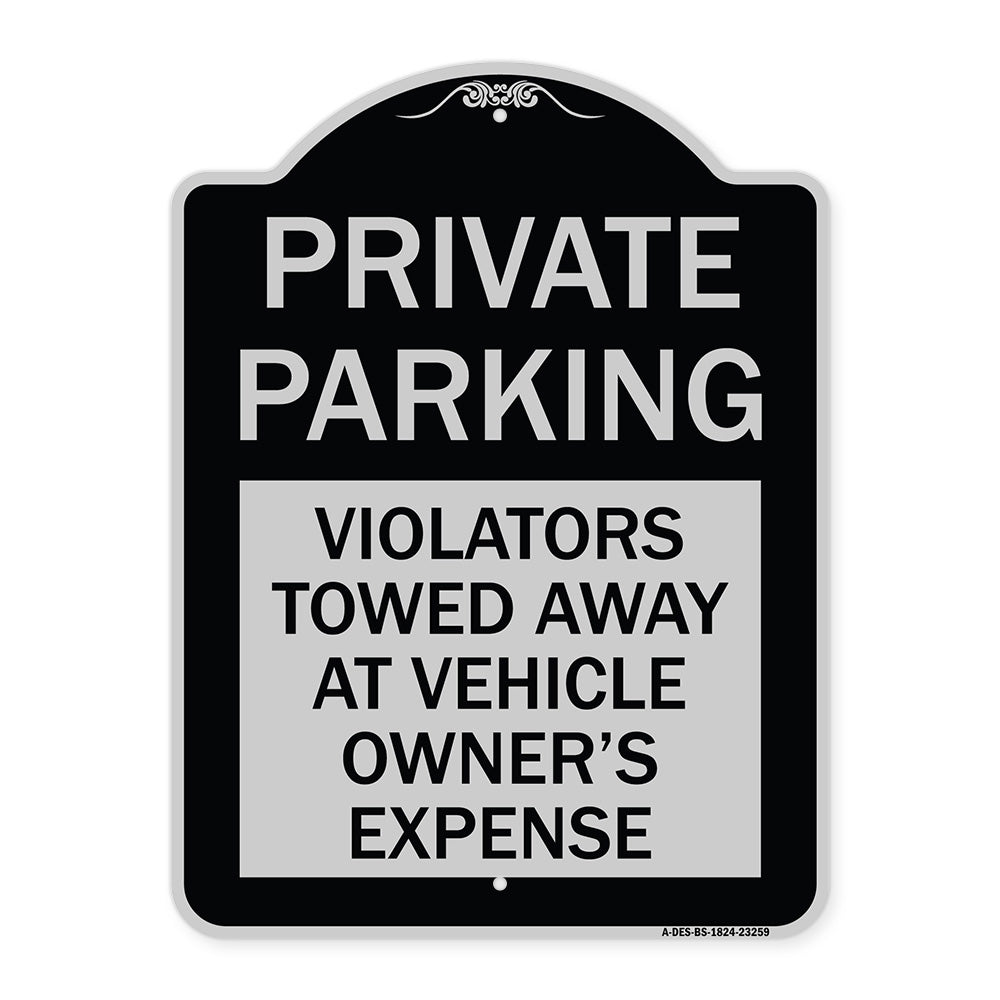 Private Parking Violators Towed Away at Vehicle Owner's Expense