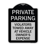 Private Parking Violators Towed Away at Vehicle Owner's Expense