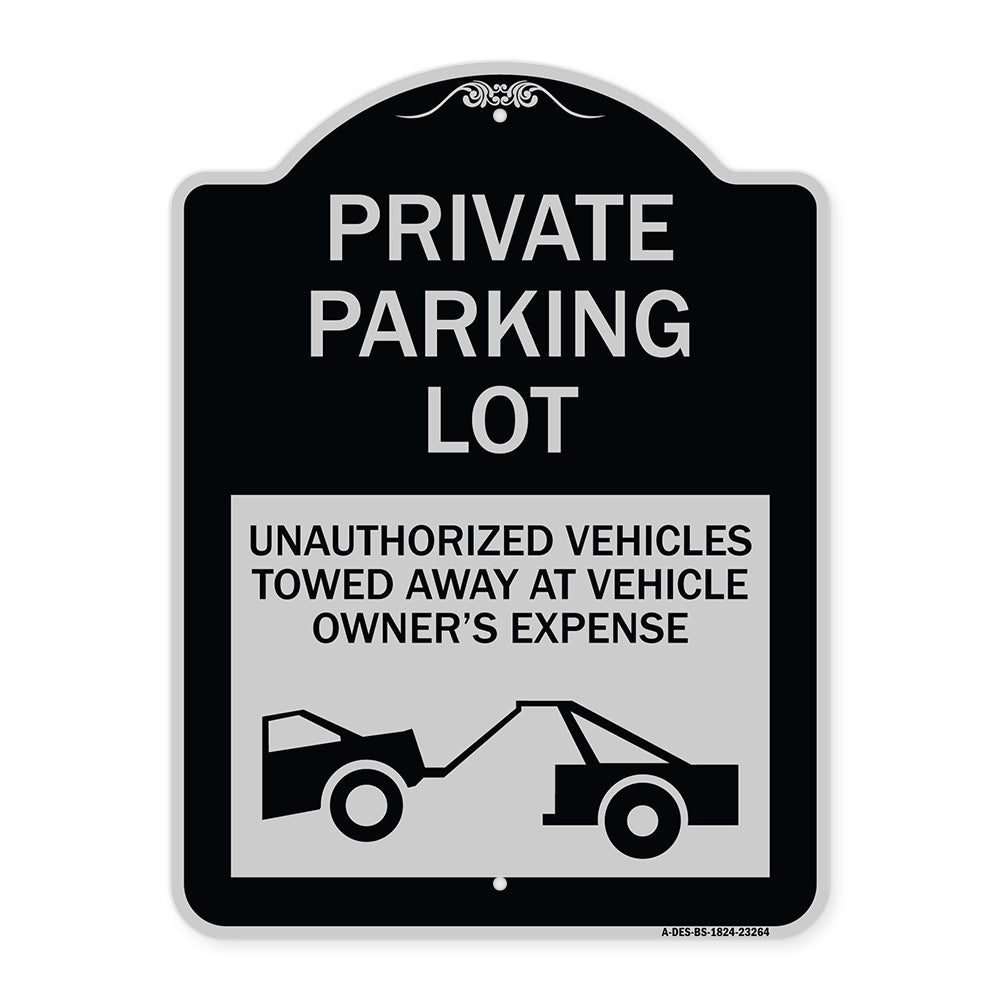 Private Parking Lot Unauthorized Vehicles Towed at Owner Expense