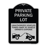 Private Parking Lot Unauthorized Vehicles Towed at Owner Expense