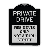 Private Drive Sign Private Drive - Residents Only Not A Thru Street